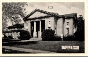 Postcard First M.E. Church in Madison, Georgia