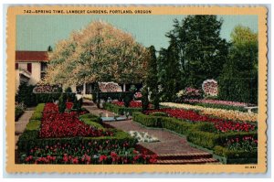 c1940's Spring Time Lambert Gardens Oregon OR Vintage Unposted Postcard 