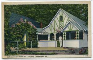 Ice Mine Entrance Gift Shop Coudersport Pennsylvania 1948 postcard