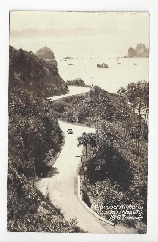 Vintage USA Real Photo Postcard - Redwood Highway, Eureka, CA (AO40)