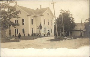 Bradford NH School? Boys Playing Baseball c1910 Real Photo Postcard