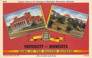University of  Home of Golden Gophers Minneapolis,  MN