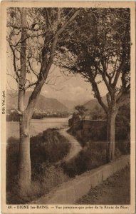 CPA Digne-les-Bains panorama view prise de la route de nice (1208933) 