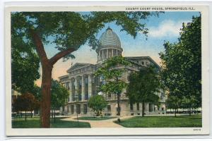 Court House Springfield Illinois postcard