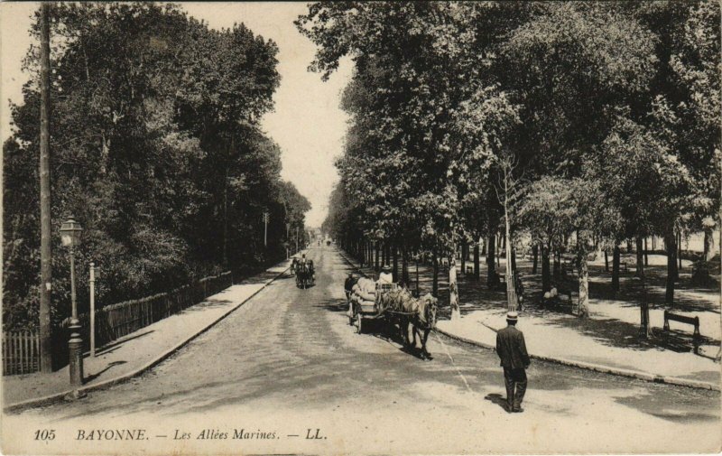 CPA BAYONNE Les Allees Marines (1142308)