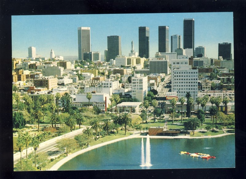 Los Angeles, California/CA Postcard, View From MacArthur Park, Near Mint!