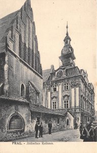 Prague Czechoslovakia c1910 Postcard Jewish Town Hall Judisches Rathaus JUDAICA 