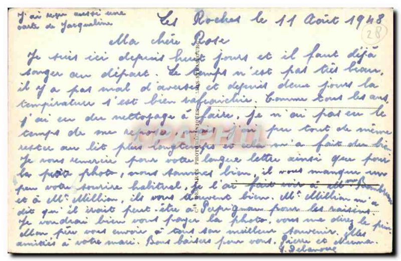Old Postcard Epernon Domain Savonniere