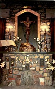 CHAPLAIN'S ALTAR, CATHEDRAL OF THE PINES, Rindge Postcard