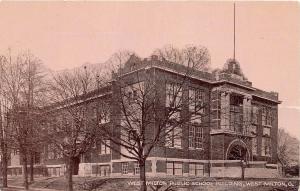 E27/ West Milton Ohio Postcard 1912 Public School Building