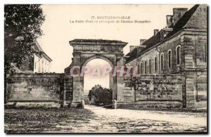 Old Postcard Moutiers St Jean Main d & # 39entree door of the monastery & # 3...