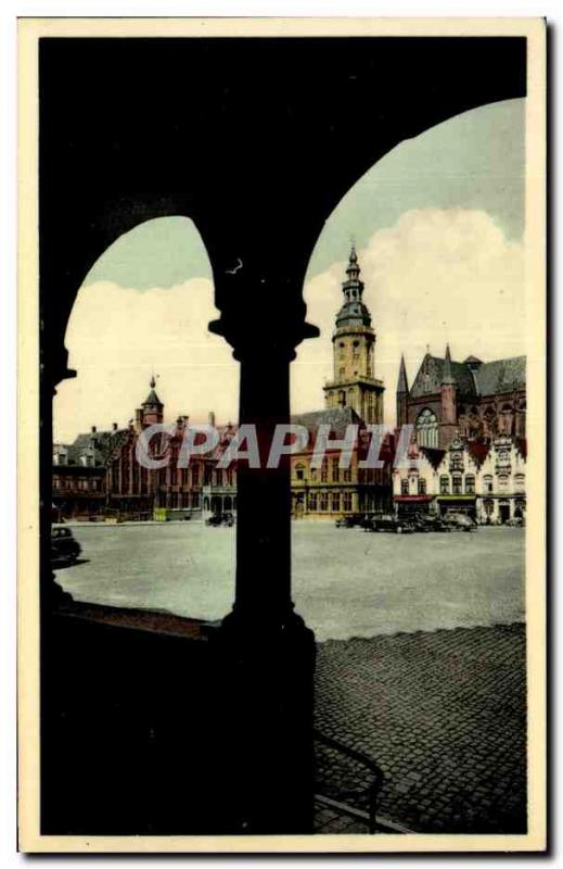 Old Postcard Furnes Veurne Markt Grand Place