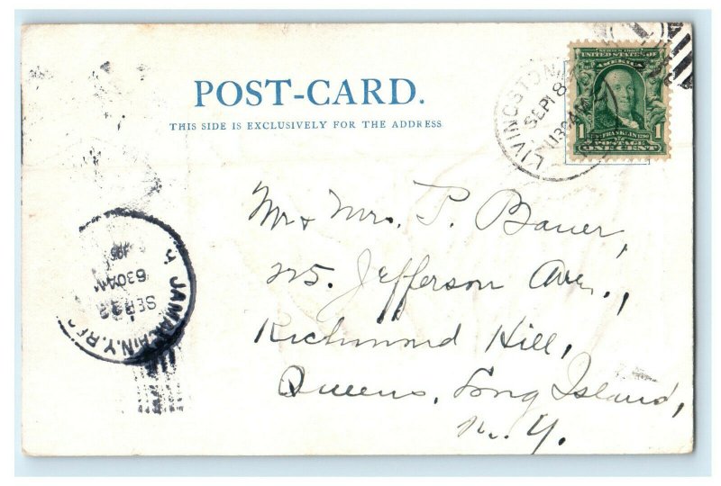 c1905s Grand Canon Yellowstone National Park Posted Embossed Postcard 