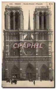 Old Postcard Paris Notre Dame