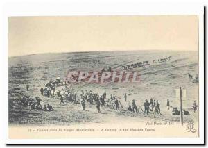 Old Postcard Convoy in Alsace Vosges (militaria)