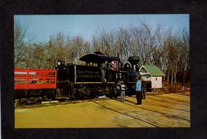 NJ Pine Creek Railroad train  Station Depot Farmingdale New Jersey Postcard