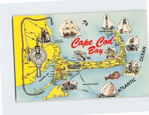 Postcard Cape Cod Bay Massachusetts USA