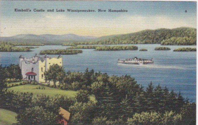 New Hampshire Kimball's Castle and Lake Winnepesaukee 1945