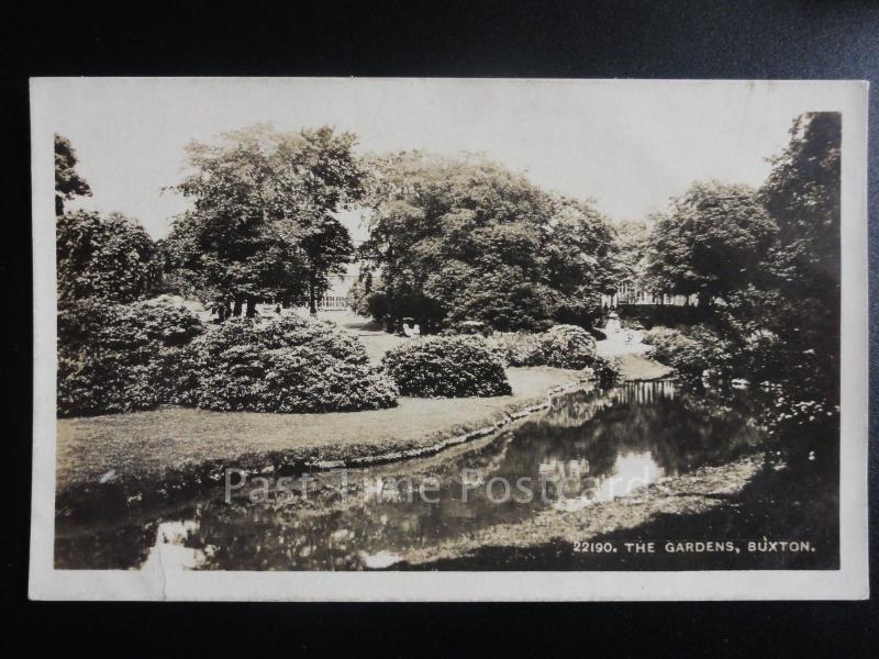 Derbyshire: The Gardens, Buxton RP 1914 Old Postcard Pub by Boots Pure Drugs