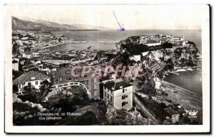 Old Postcard From Monaco Principality Vue Generale