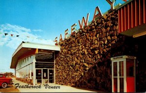 Advertising Featherock Veneer On Facade Of Safeway Telephone Booth