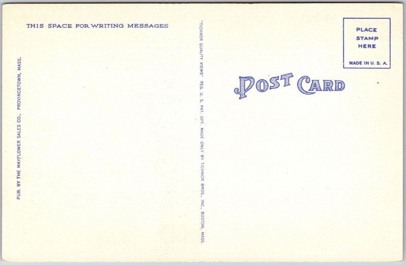 Pilgrim Memorial Monument Provincetown Cape Cod Massachusetts MA Postcard