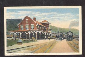 EAST SALAMANCA NEW YORK NY RAILROAD DEPOT TRAIN STATION VINTAGE POSTCARD