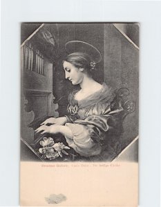 Postcard Die heilige Cäcilie By Carlo Dolci, Dresdner Gallerie, Dresden, Germany