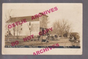 Morse IA RPPC c1910 GENERAL STORE Cerney GHOST TOWN? TINY!! nr Iowa City Solon