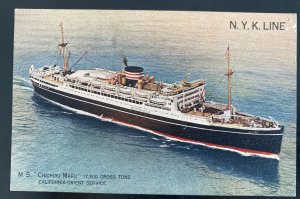 Mint Color Picture Postcard MS Chichibu Maru NYK Line Rehúsale service