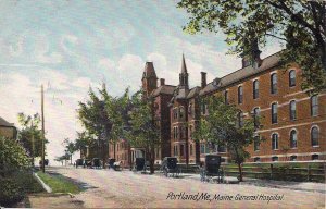 Portland ME, Maine General Hospital, Horse & Carriage, Pre 1907