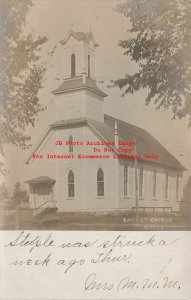 IL, Tampico, Illinois, RPPC, Baptist Church, Exterior View, 1906 PM, Photo