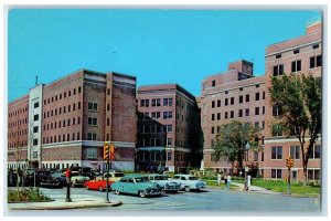 c1950 St. John's Hospital Building Classic Cars View Tulsa Oklahoma OK Postcard