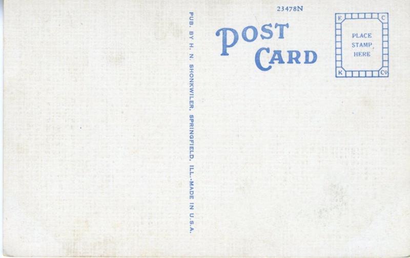 Postcard - High School, Springfield, Illinois, IL. 52