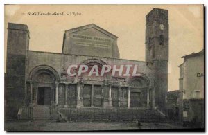 Postcard Old Saint Gilles Gard Church