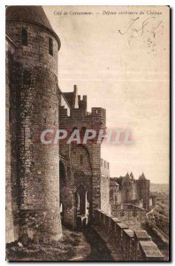 Postcard Old Cite du Chateau Carcassonne external Defense