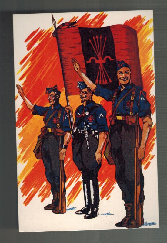 Mint Spain Civil War Postcard set 9 Saviors of the Nation Fascist Army