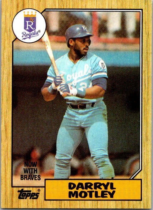 1987 Topps Baseball Card Darryl Motley Kansas City Royals sk18080