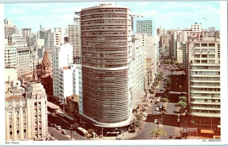 Aerial View Downtown Sao Paulo Brazil Postcard