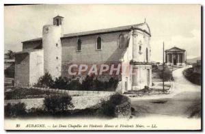Old Postcard Aubagne Both chapels white and black penitents penitents