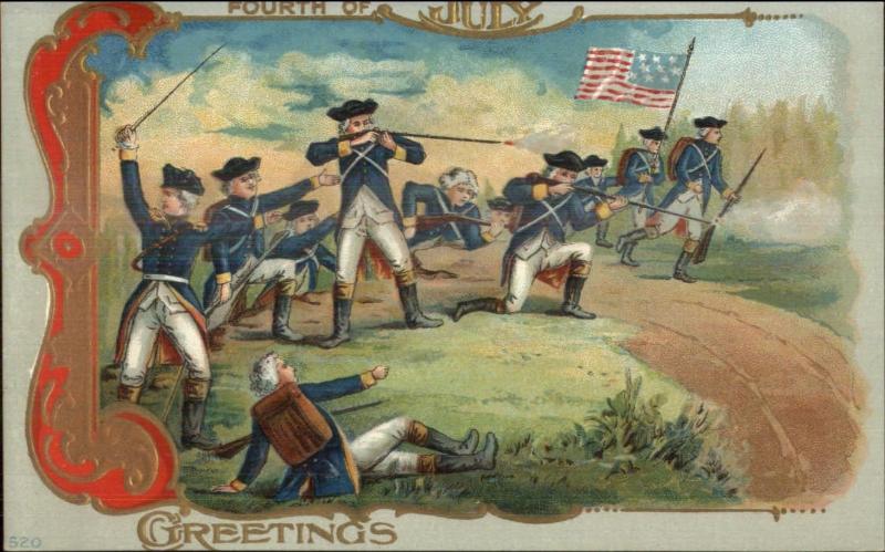 4th Fourth of July George Washington Revolutionary War Series #520 Postcard #1