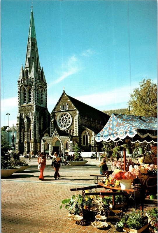 Cathedral Square Christchurch New Zealand Postcard