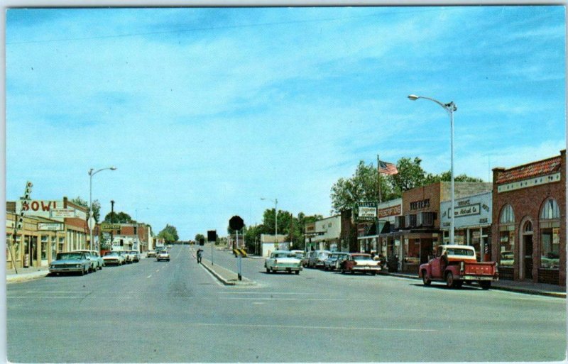 FORT SUMNER, New Mexico NM ~ STREET SCENE Highway 84 De Baca County Postcard