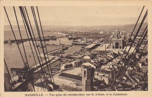 France Marseilles Vue prise de transbordeur sur la Joliette et la Cthadrale