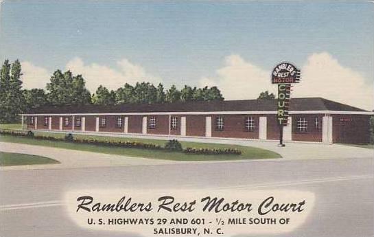 North Carolina Salisbury Ramblers Rest Molor Court