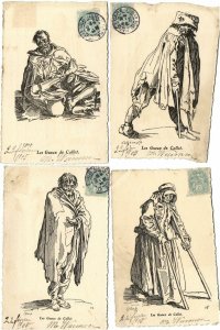 BEGGARS LES GUEUX DE CALLOT 25 Vintage Postcards (L4009)