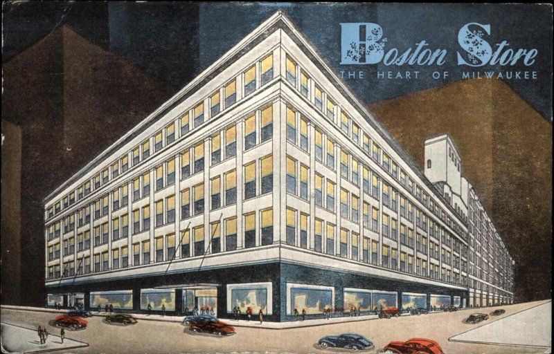 Milwaukee Wisconsin WI Boston Department Store Vintage Postcard