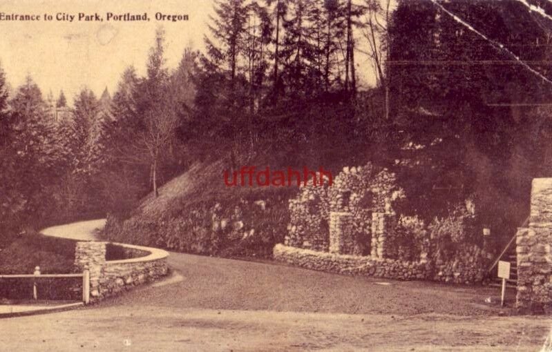 ENTRANCE TO CITY PARK, PORTLAND, OR 1908