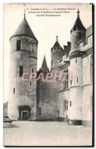 Old Postcard Loches I and L Entree Chateau Royal Tomb of Agnes Sorel Renaissa...
