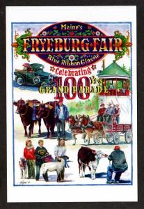 ME 100 Yrs Grand Parade Fryeburg Fair MAINE Postcard PC